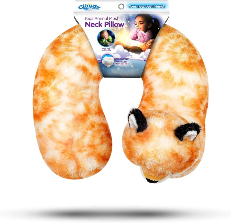 Cloudz Kids Super Soft N' Cuddly Animal Airplane Travel Neck Pillow! Keep Children Comfy and Supported with a Buddy While Traveling or just Resting at Home - Brown Fox - Image 3